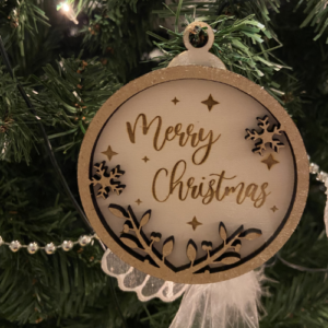 productfoto kerstbal "Merry Christmas"